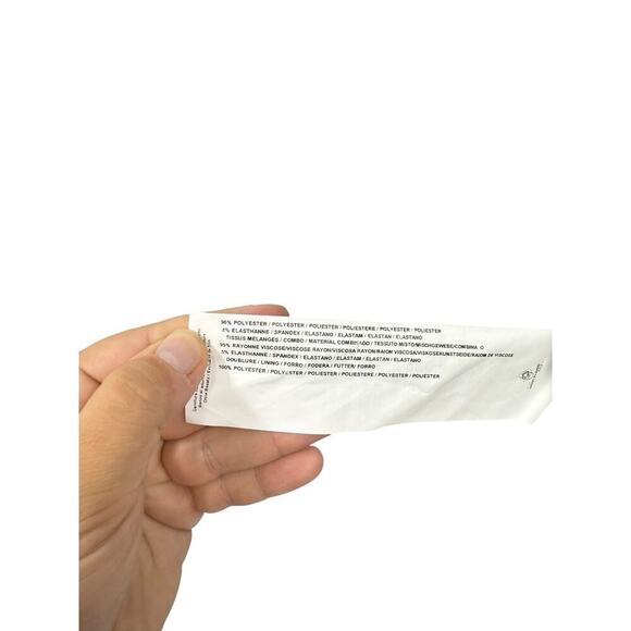 Joseph Ribkoff Graphic Print Dress Black White Handkerchief Hem Stretch Size 12 - Picture 5 of 8